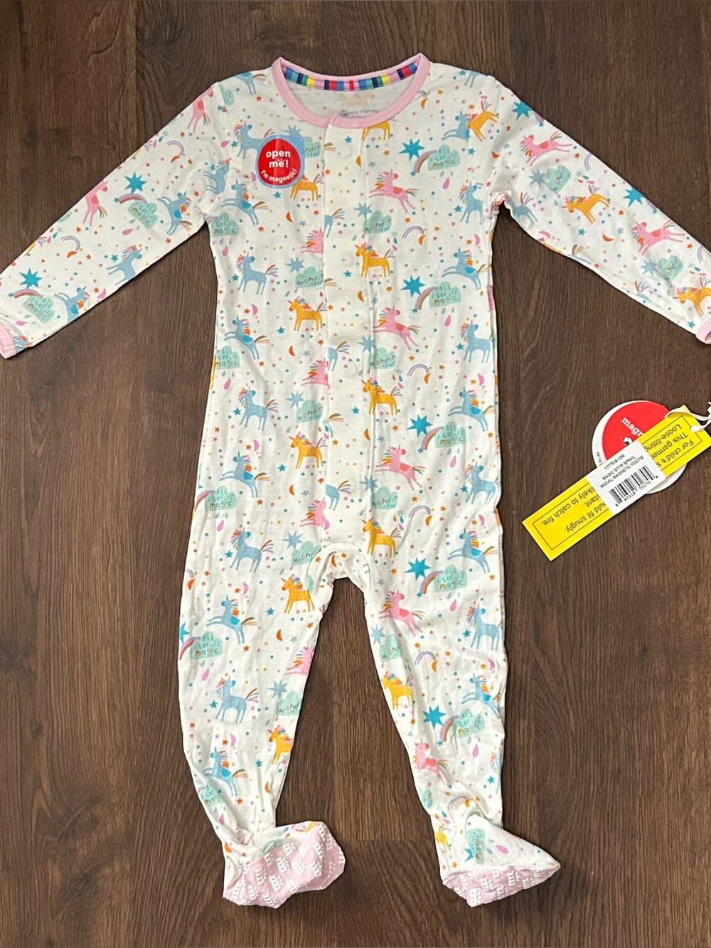 Magnetic Me Magic Glitter Sparkle Unicorn Modal Magnetic Footie 9-12m